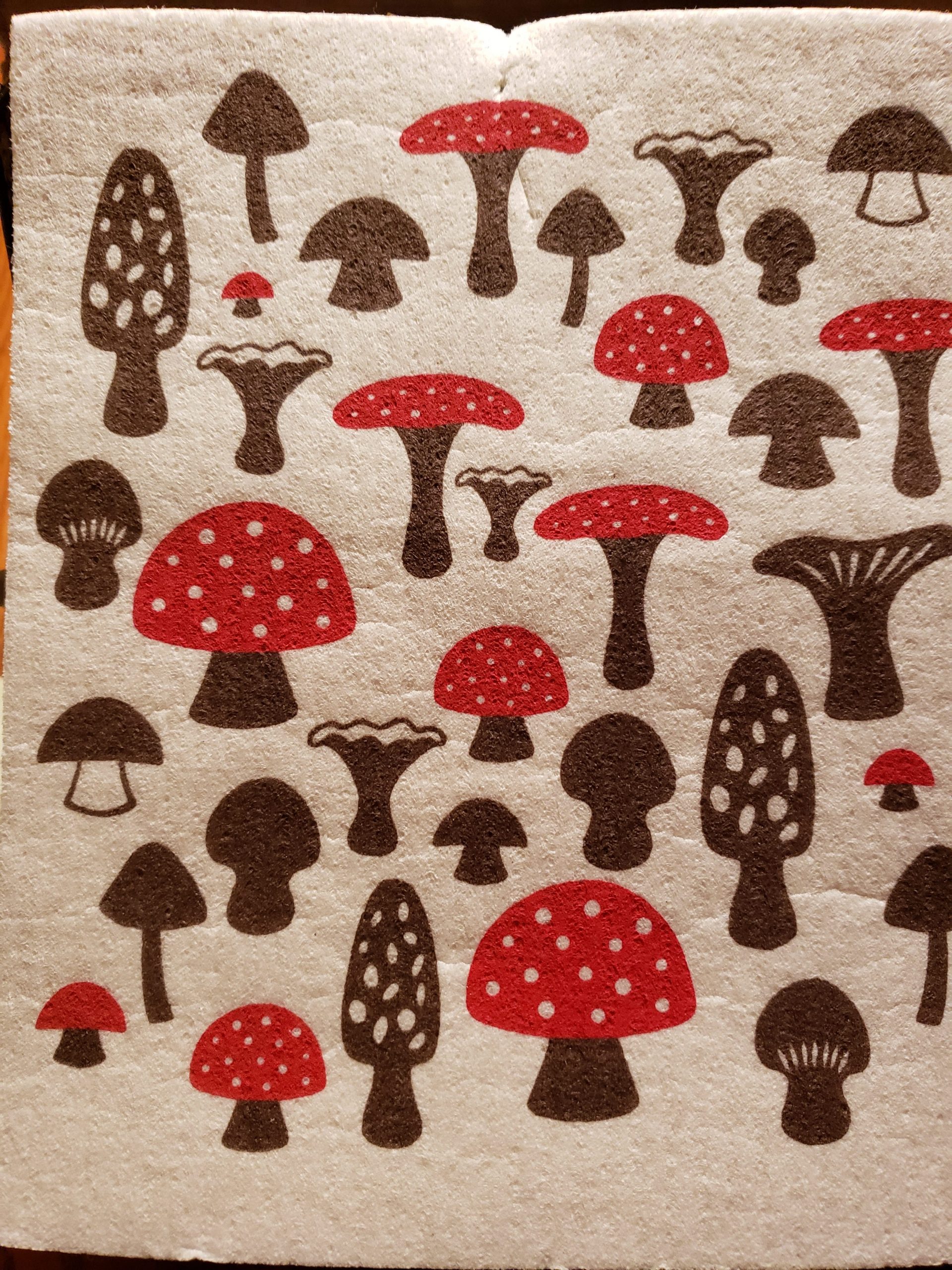 Swedish Dishcloth Mushroom Design