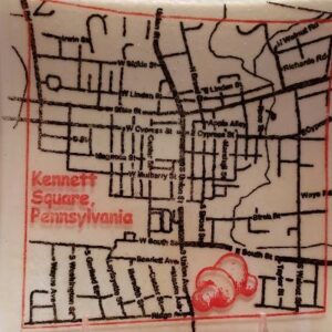 Kennett Square, Pennsylvania Fused Glass Dish